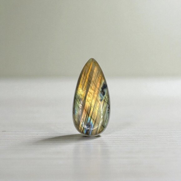 Jewelry - 33.31 Carat Pear-Shaped Cabochon Labradorite Gemstone - Live Show Listing